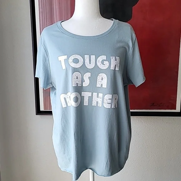 NWT Grayson/Threads 'Tough As A Mother' Graphic Tee, Size XXLarge, Color Blue - Picture 1 of 6